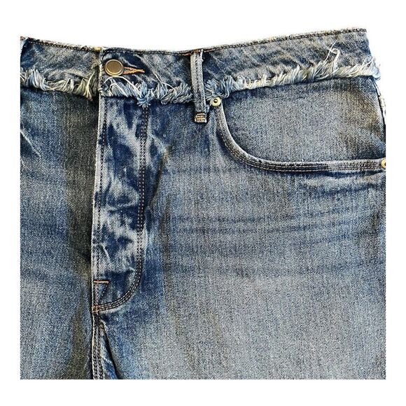 Good American Short Bombshell Shadow Pocket High Waist Button Fly 15/34 - Picture 3 of 7